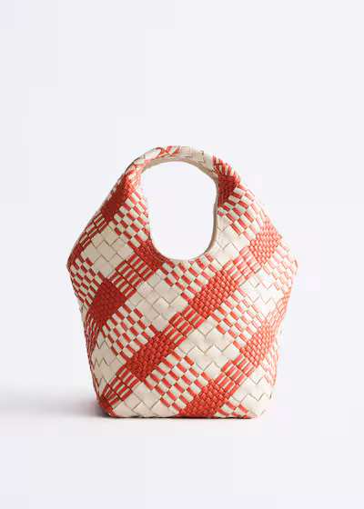 Сумка через плечо из плетеной кожи