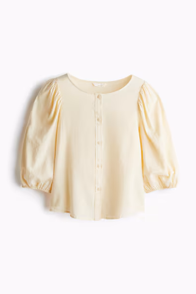 Блуза из смесового льна