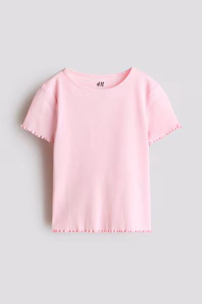 Футболка в рубчик с оверлоком- Заказать в России