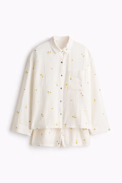 Пижама с рубашкой и шортами- Заказать в России