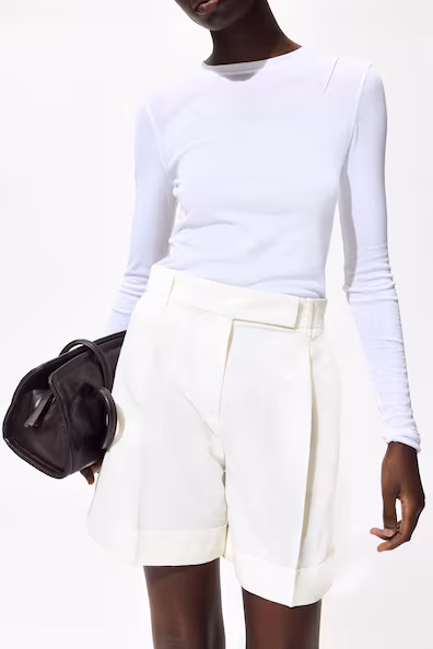 Шорты классического стиля из льняной смеси