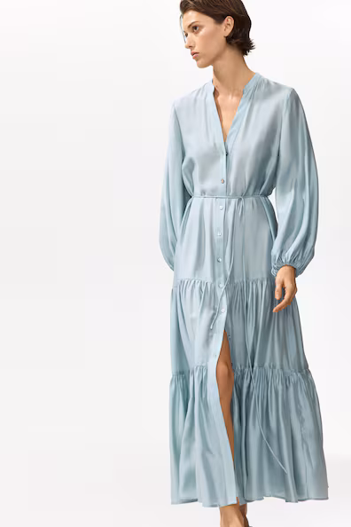 Платье рубашечного кроя с рюшами- Заказать в России