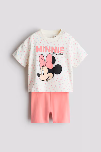 Комплект из 2-х предметов из хлопка с принтом- Заказать в России