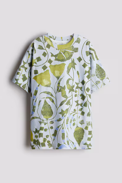 Футболка из хлопка с принтом- Заказать в России