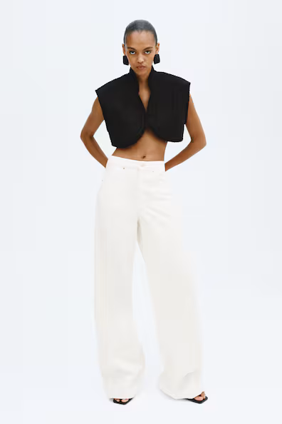 Джинсы с высокой посадкой wide- Заказать в России