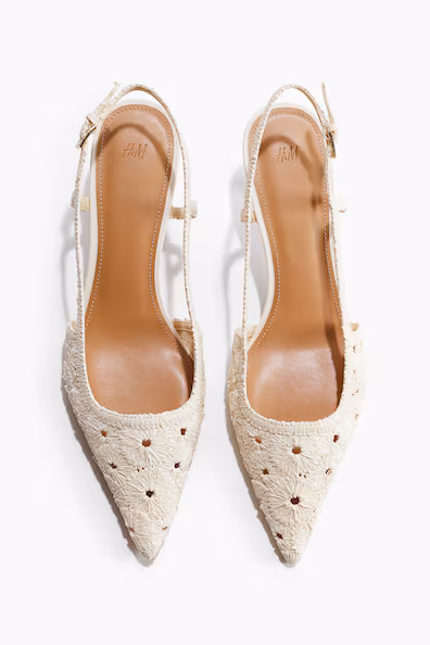 H&M Босоножки с открытым каблуком на каблуке KITTEN