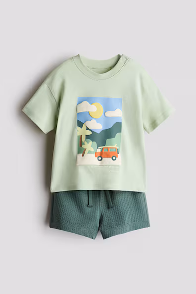 Комплект из 2 предметов из хлопкового джерси