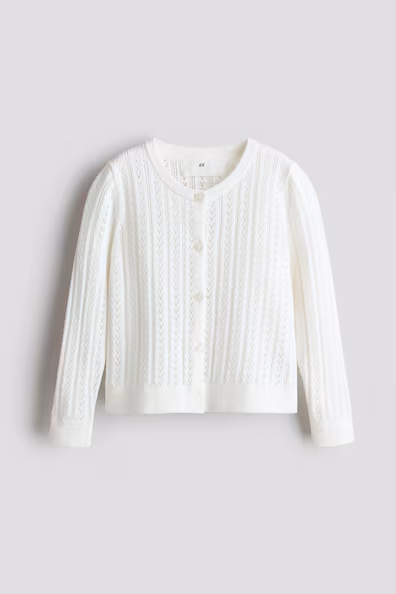 Кардиган из хлопкового пенье пойнтель