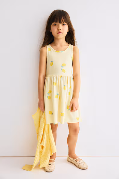 Платье из хлопка с принтом- Заказать в России