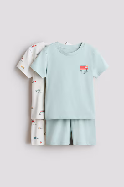 Набор из 2 пижам в хлопке с принтом