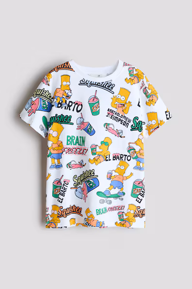 Футболка из хлопка с принтом- Заказать в России