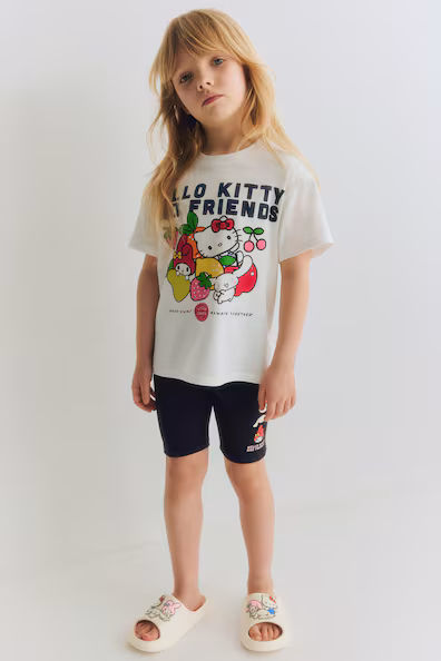 Комплект из 2х кусков из хлопка с принтом