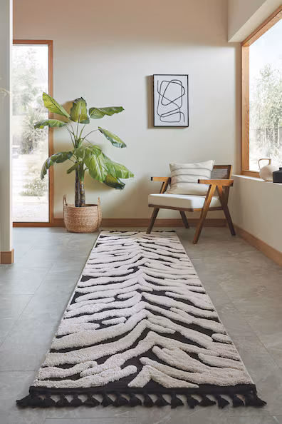 Коврик для коридора esra zebra с животным принтом- Заказать в России