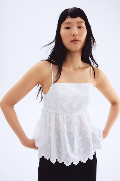 H&M Топ бретель с аппликациями