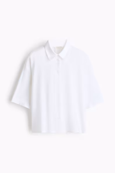 H&M Оверсайз рубашка из смесового льна