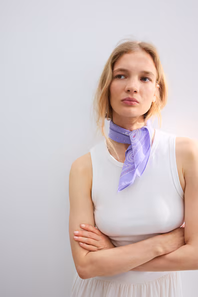 H&M Хлопковый платок с принтом