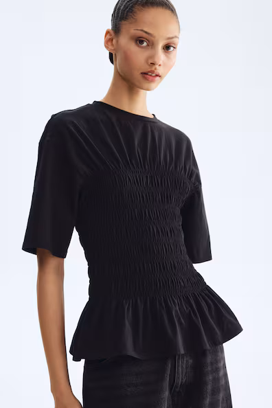 H&M Футболка с драпировкой SMOCK