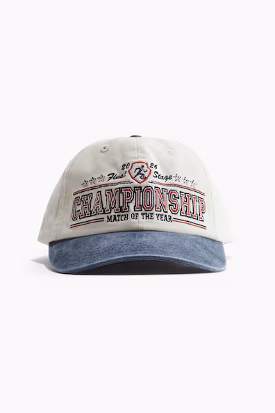 Бейсболка из хлопкового серджа- Заказать в России