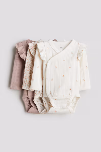 Набор из 3 боди в рубчик с узором из прошивки