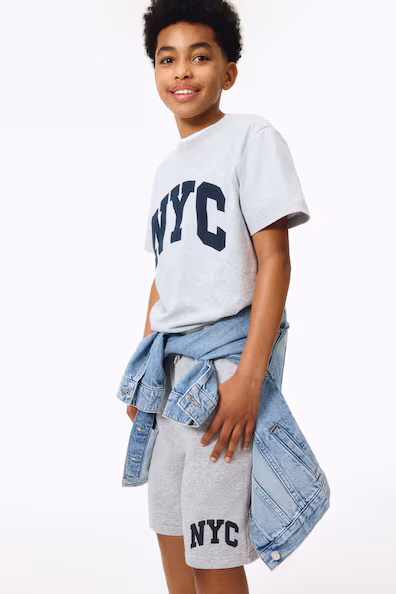 Футболка с принтом из хлопка