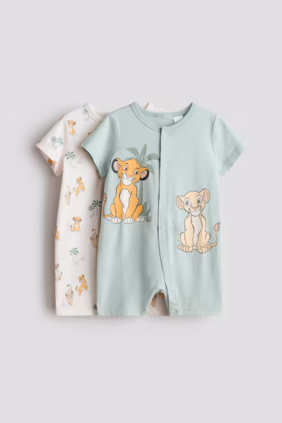 Набор из 2 хлопковых пижам в общем комбинезоне- Заказать в России