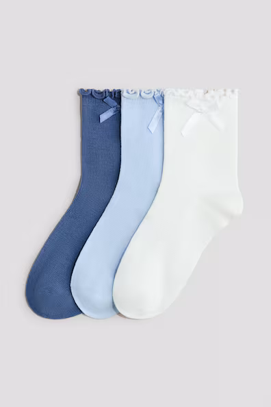 Набор из 3 пар носков с оборками h&m