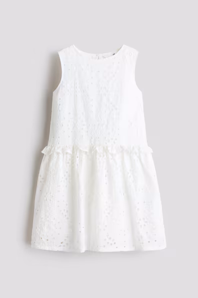 Платье из хлопка с английской вышивкой h&m