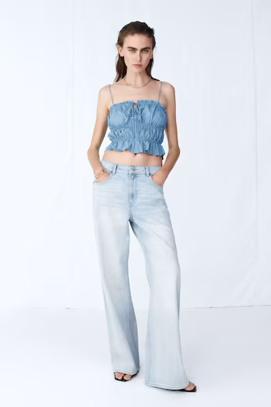 H&M Джинсы с широкими высокой талией