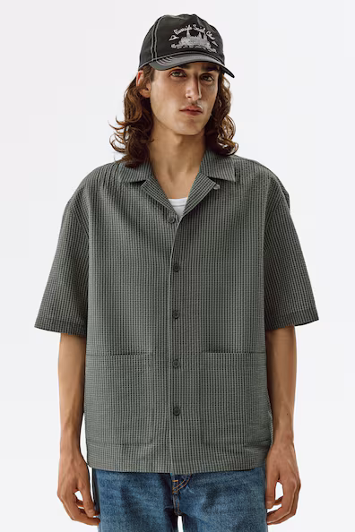 Рубашка с короткими рукавами relaxed fit для курорта- Заказать в России