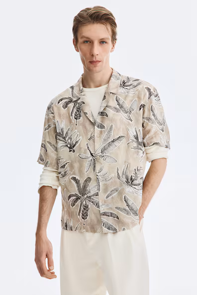 Рубашка курортного стиля relaxed fit- Заказать в России