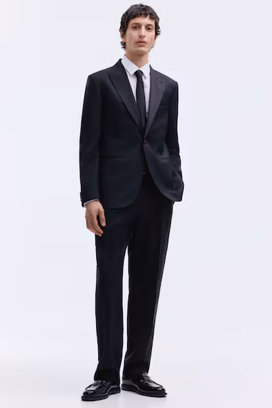 Брюки смокинга из шерсти regular fit