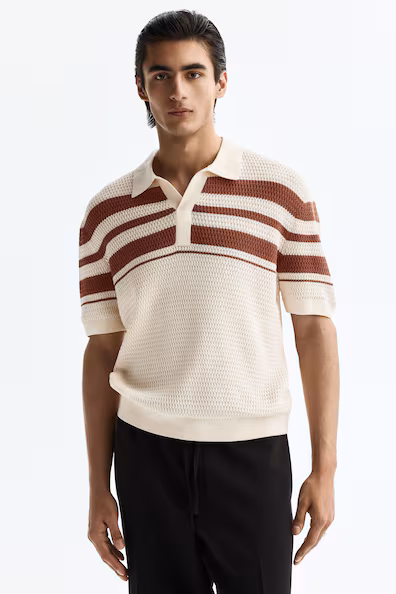 H&M Поло REGULAR FIT из пунтона