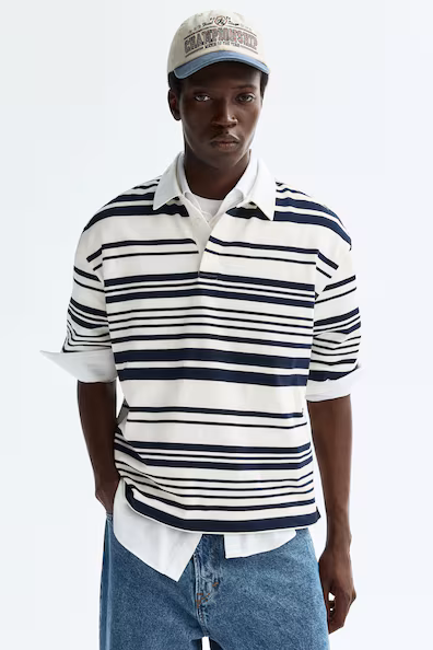 H&M Поло LOOSE FIT из хлопка