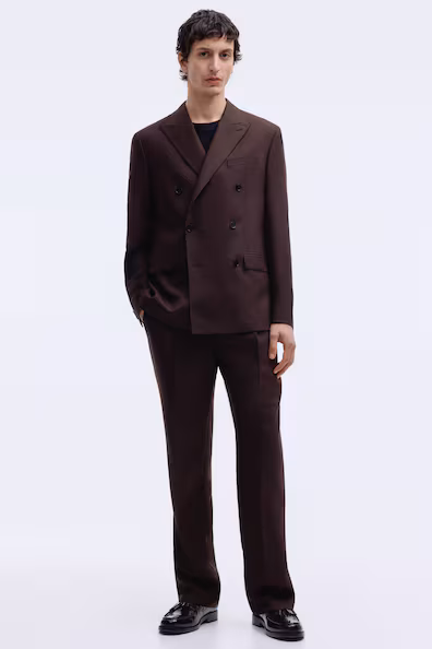 Брюки костюмные из шерстяной смеси regular fit