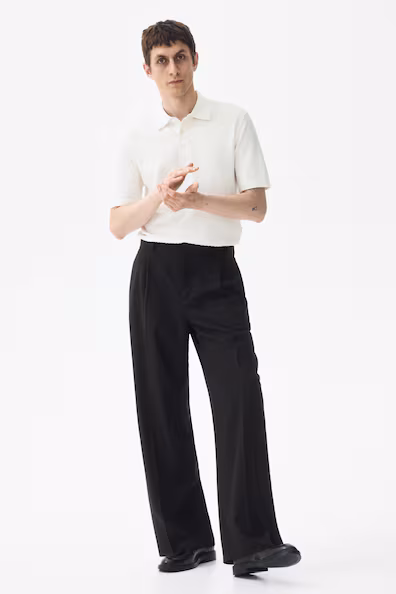 H&M Поло с текстурой SLIM FIT купить с доставкой.