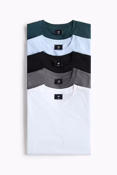 Набор из 5 футболок regular fit