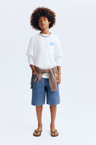 Джинсовые шорты baggy fit- Заказать в России