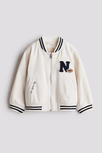 Хлопковый бейсбольный бомбер h&m