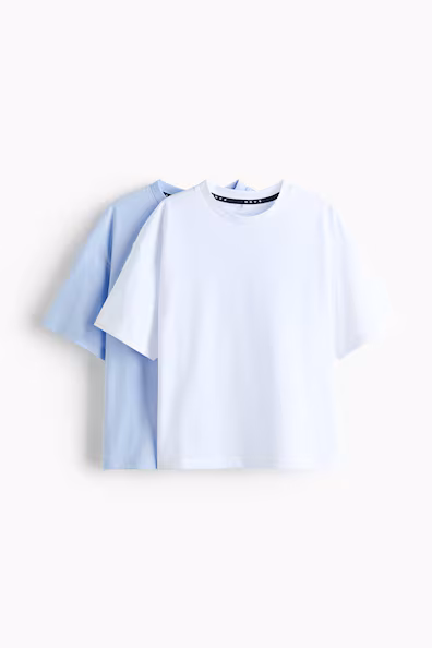 Набор из 2 бокси-топов с технологией drymove™ и комфортным кроем relaxed fit