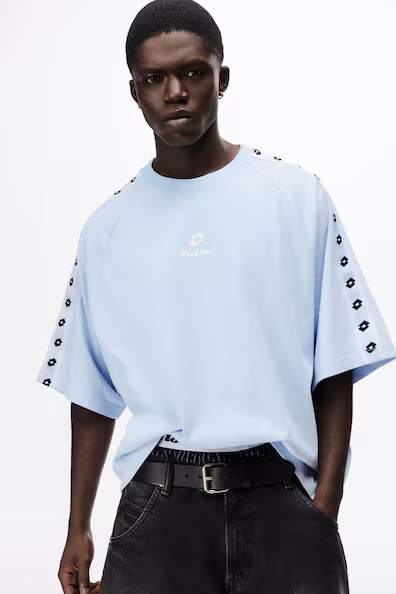 Футболка из хлопка oversized fit h&m