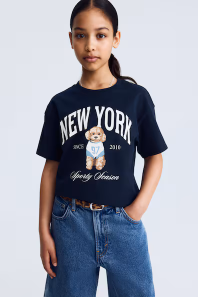 Футболка с принтом из хлопка h&m- Заказать в России