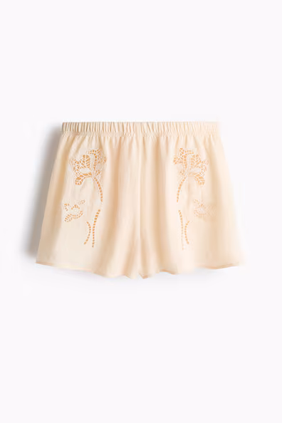 Шорты с английской вышивкой h&m