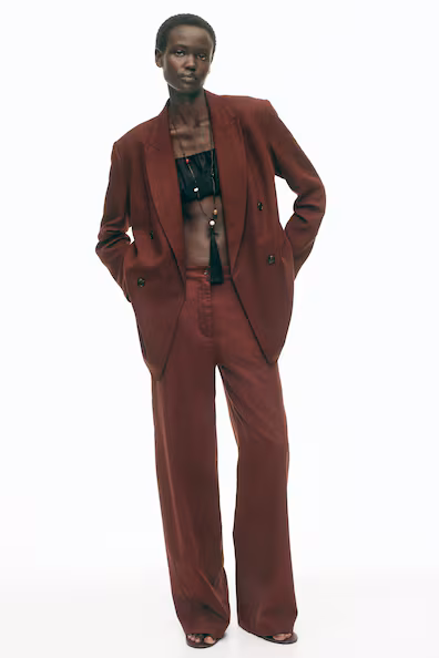 Брюки из смеси льна- Заказать в России