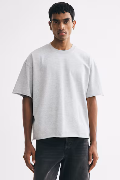 Футболка с квадратным силуэтом oversized fit- Заказать в России