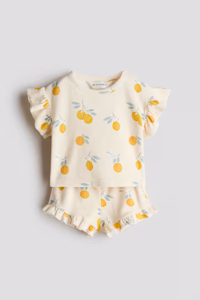 H&M Комплект из 2 предметов из турецкой ткани с оборками