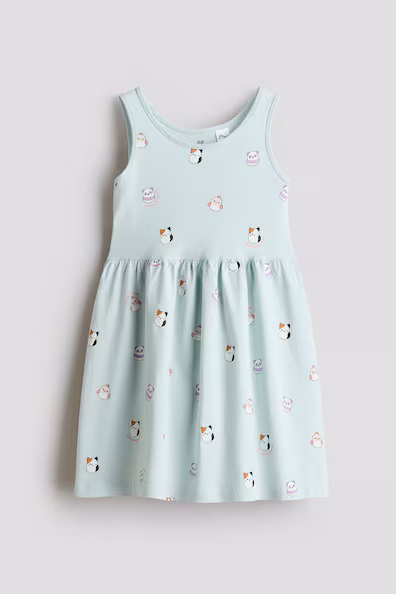 H&M Хлопковое платье с принтом