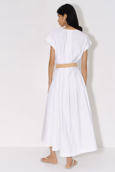 H&M Хлопковое платье с поясом