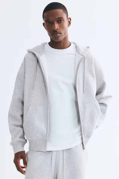 H&M Пальто с капюшоном и молнией OVERSIZED FIT