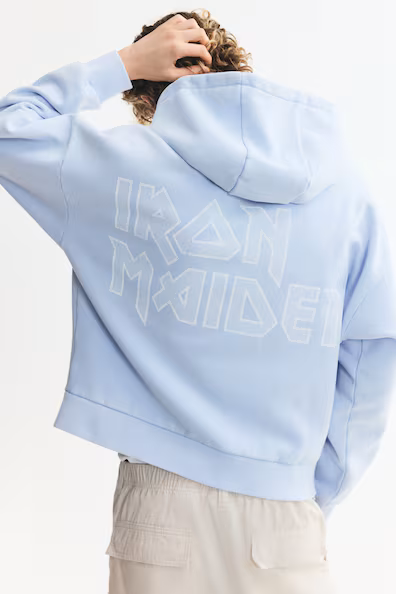Пальто с капюшоном oversized fit с принтом- Заказать в России