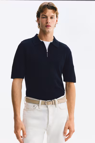 Футболка с текстурой slim fit- Заказать в России
